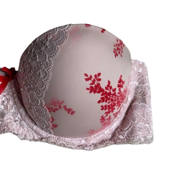 Victoria’s Secret Dream Angels Strapless Muti-Way Pink Pattern Rhinestones 32C - Picture 2 of 7